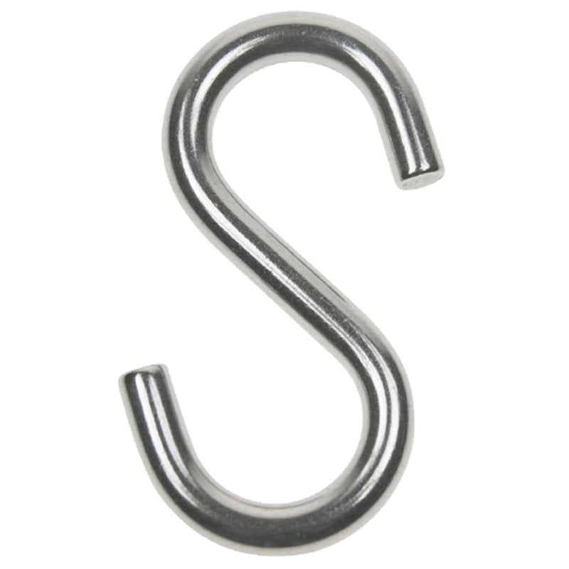 WideskallÂ® 2" inch Heavy Duty Small Zinc Plated Steel S Shaped Type Utility Hooks Hanging Hooks Chrome (Pack of 40) - Image 2